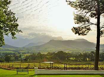 La Petite Ferme Boutique Hotel: Ausblick vom Garten