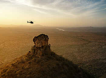 Sasaab Camp: Helikopterflug Sasaab Camp: Helikopterflug