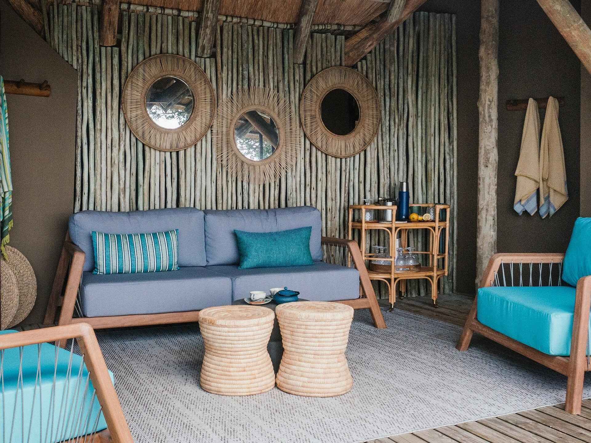 Thonga Beach Lodge: Veranda der Deluxe Familienvilla