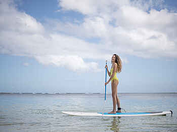Victoria Beachcomber Resort and Spa: Stand up Paddeln Victoria Beachcomber Resort and Spa: Stand up Paddeln