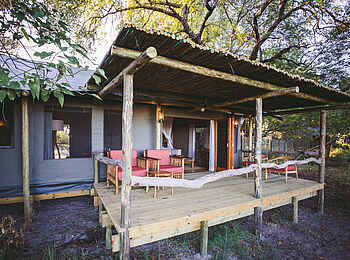 Camp Xakanaxa: Family Tent Terrasse