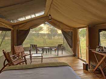 Olakira Migration Camp: Family Tent Ausblick