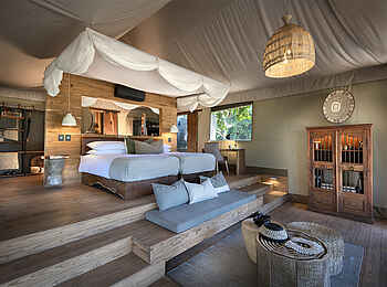 Nyamatusi Camp: Schlafzimmer mit Twin-Betten Nyamatusi Camp: Schlafzimmer mit Twin-Betten