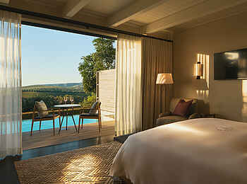 Delaire Graff Estate: Das Schlafzimmer der Luxury Lodge Delaire Graff Estate: Das Schlafzimmer der Luxury Lodge