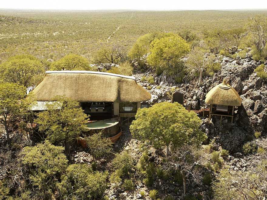 Little Ongava: Blick auf eine Gästesuite Little Ongava: Blick auf eine Gästesuite