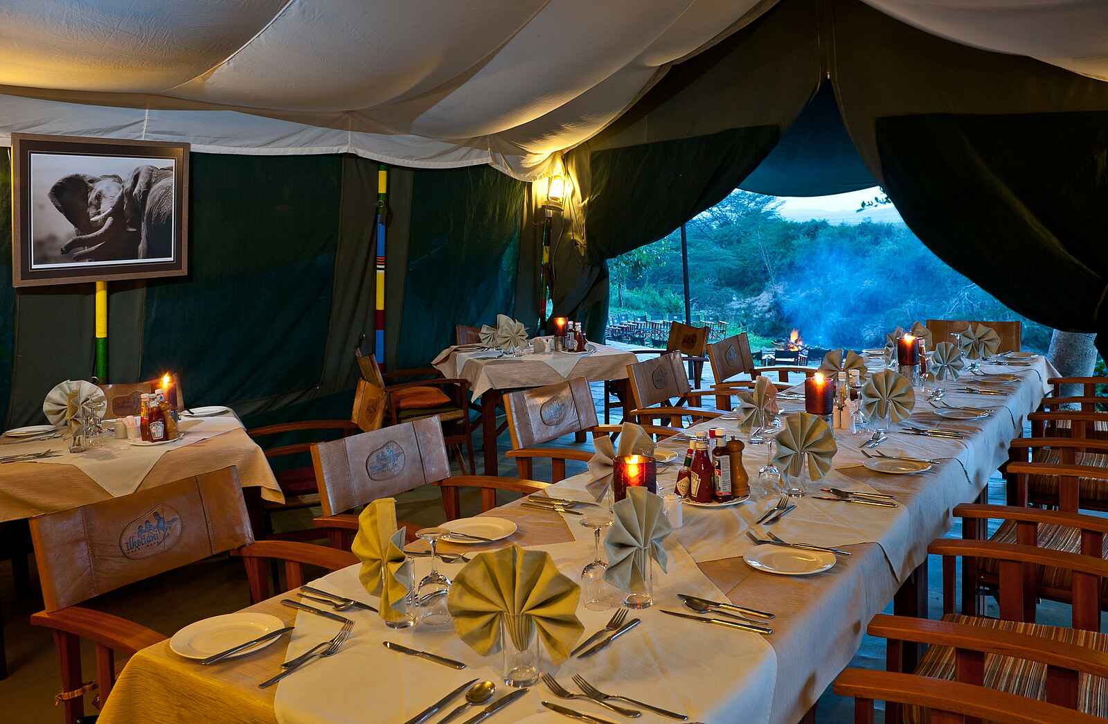 Ilkeliani Camp: Das Speisezelt Ilkeliani Camp: Das Speisezelt