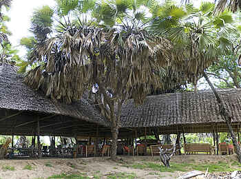 Lake Manze Camp: Lounge und Essbereich Lake Manze Camp: Lounge und Essbereich