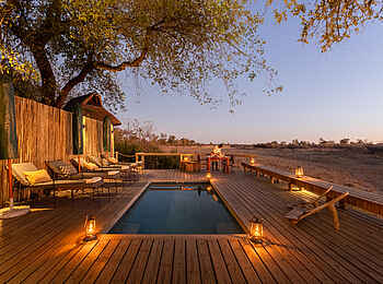 Savuti Camp: Das Pooldeck
