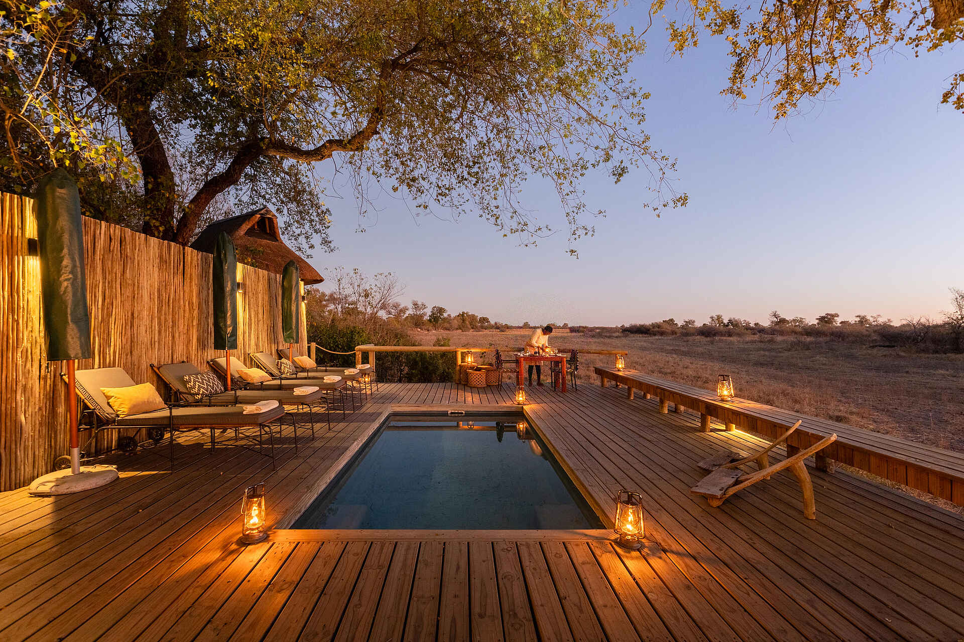 Savuti Camp: Das Pooldeck