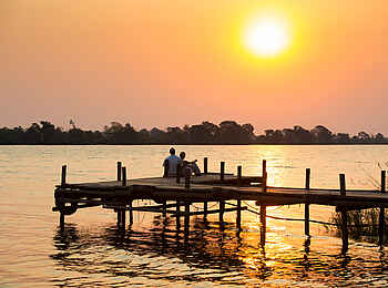Mukambi Safari Lodge: Sonnenuntergang Mukambi Safari Lodge: Sonnenuntergang