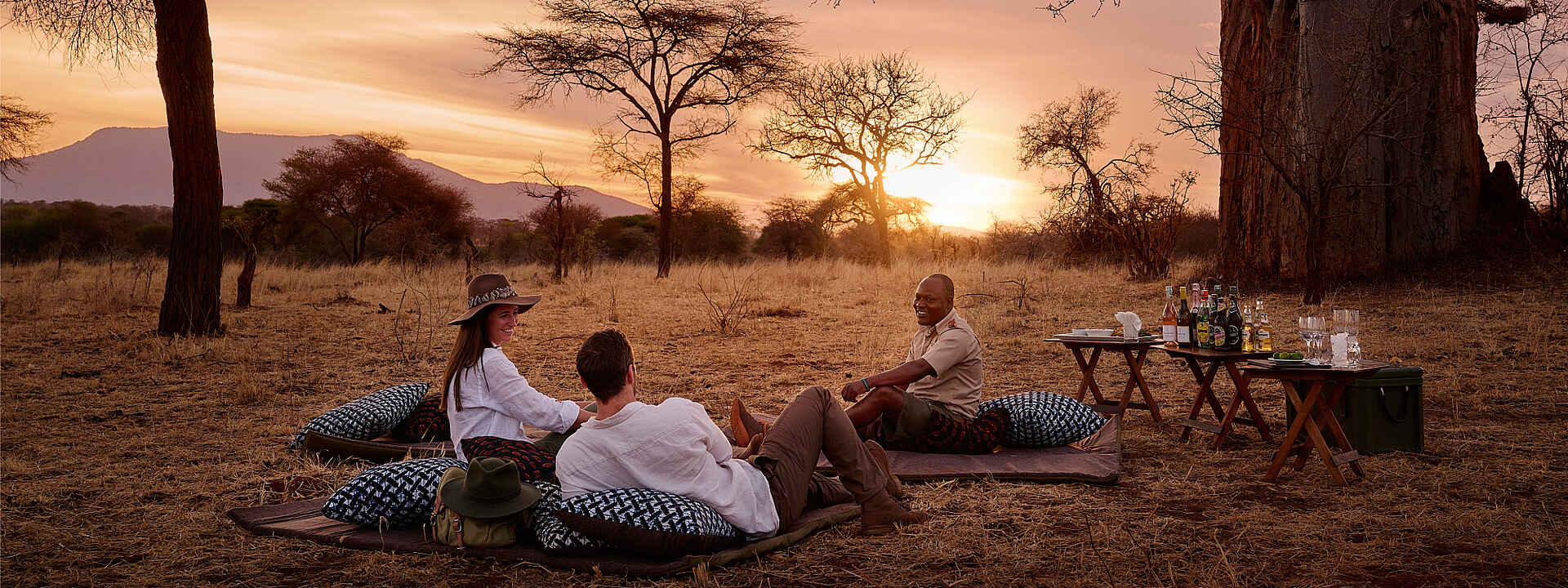 Sundowner-Picknick im Tarangire Nationalpark