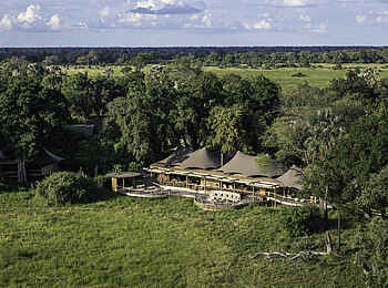 Mombo Camp: Das Camp aus der Luftansicht Mombo Camp: Das Camp aus der Luftansicht