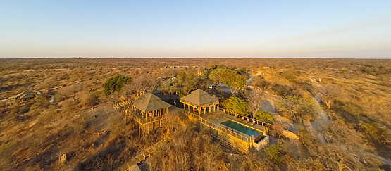 Simbavati Hilltop Lodge: Die Lodge aus der Luft Simbavati Hilltop Lodge: Die Lodge aus der Luft