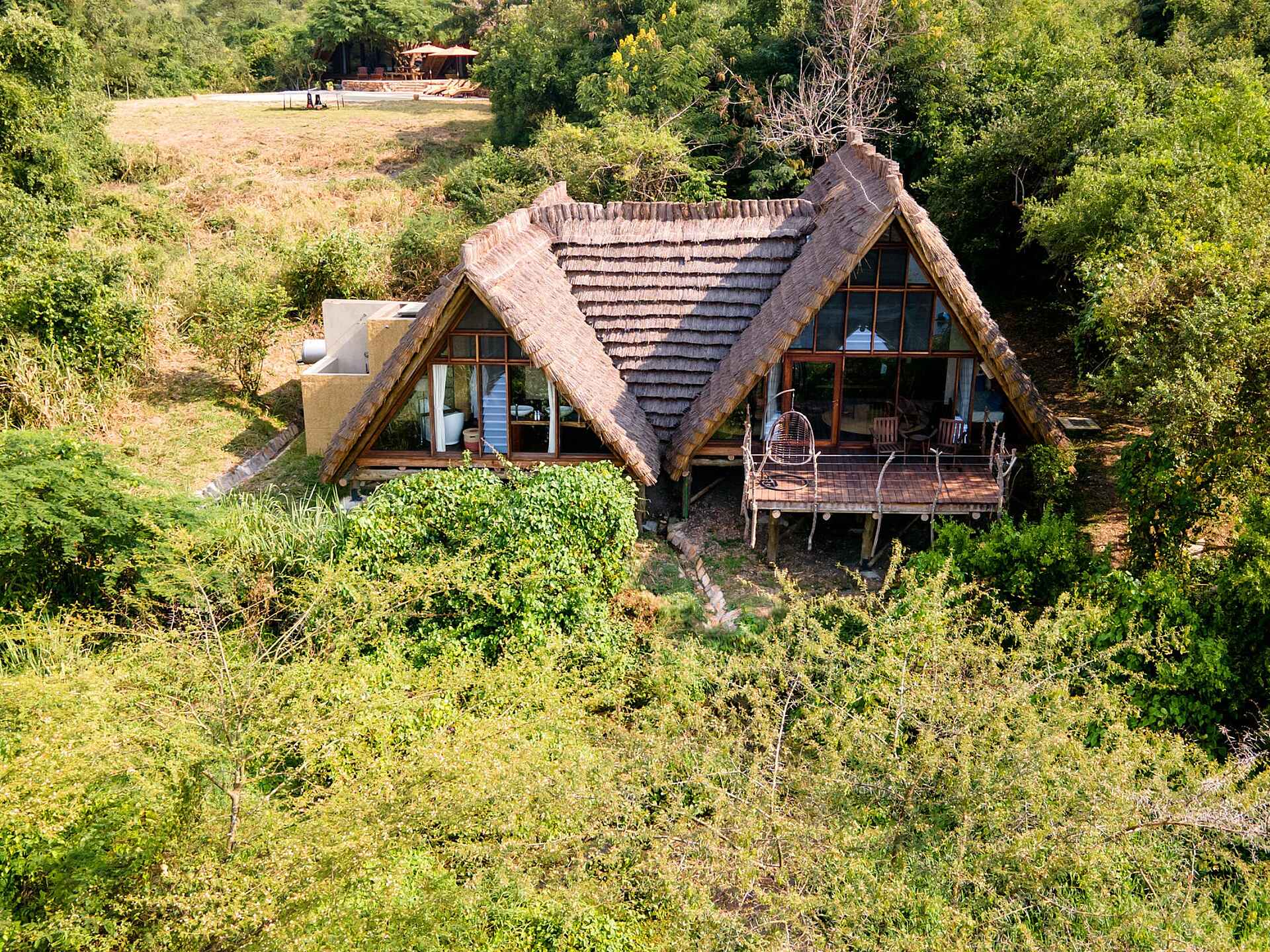 Nile Safari Lodge: Außenansicht der Deluxe Banda