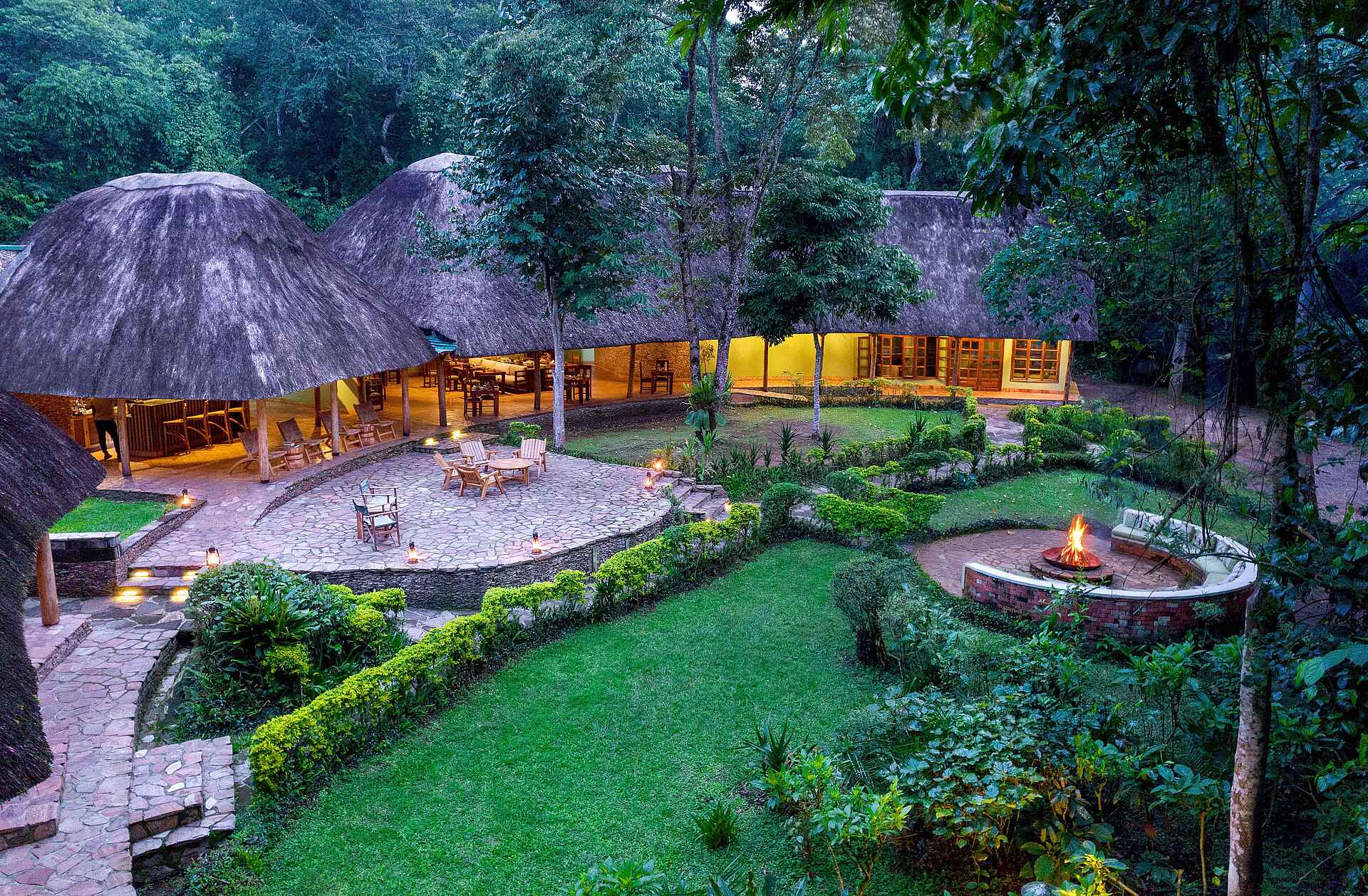 Primate Lodge Kibale: Blick auf den Zentralbereich