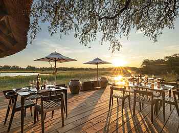 Sable Alley Camp: Dinner auf der Terrasse