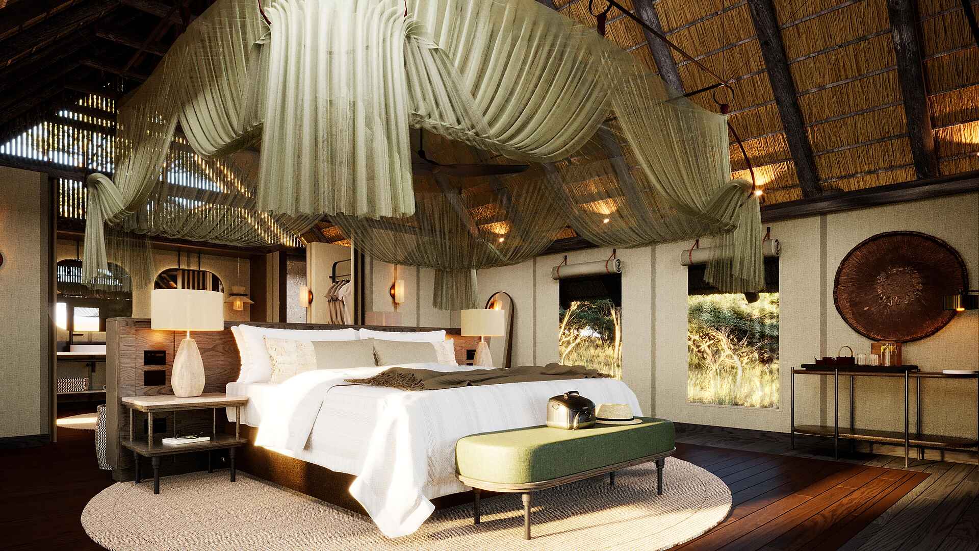 Sediba Sa Rona Lodge: Luxury Tent Blick hinein Sediba Sa Rona Lodge: Luxury Tent Blick hinein