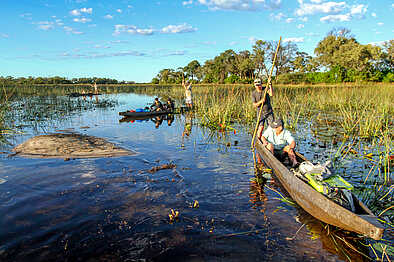 Okavango Guiding School: Mekorotour bei ausreichend hohem Wasserstand