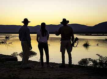 John's Camp: Sambesi in der Dämmerung