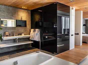 POD Camps Bay Boutique Hotel: Deluxe Suite Badezimmer
