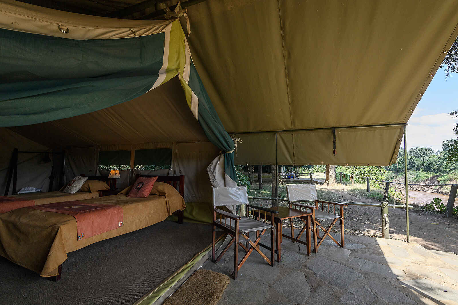 Governors' Camp: Zelt mit Terrasse Governors' Camp: Zelt mit Terrasse