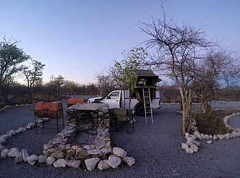 Taleni Etosha Village: Stellplatz für einen Campingwagen Taleni Etosha Village: Stellplatz für einen Campingwagen
