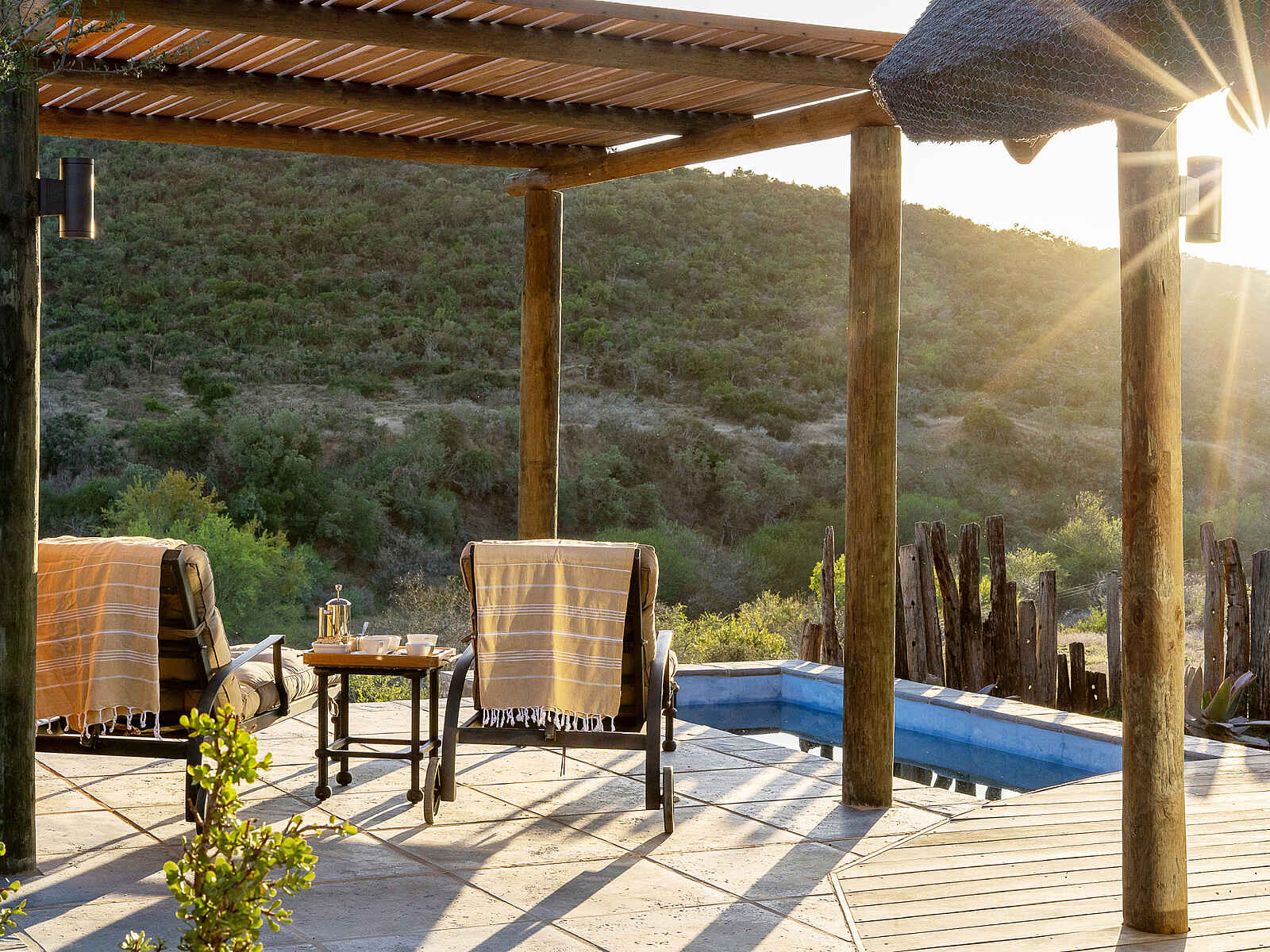 Great Fish River Lodge: Terrasse mit Plunge Pool Great Fish River Lodge: Terrasse mit Plunge Pool