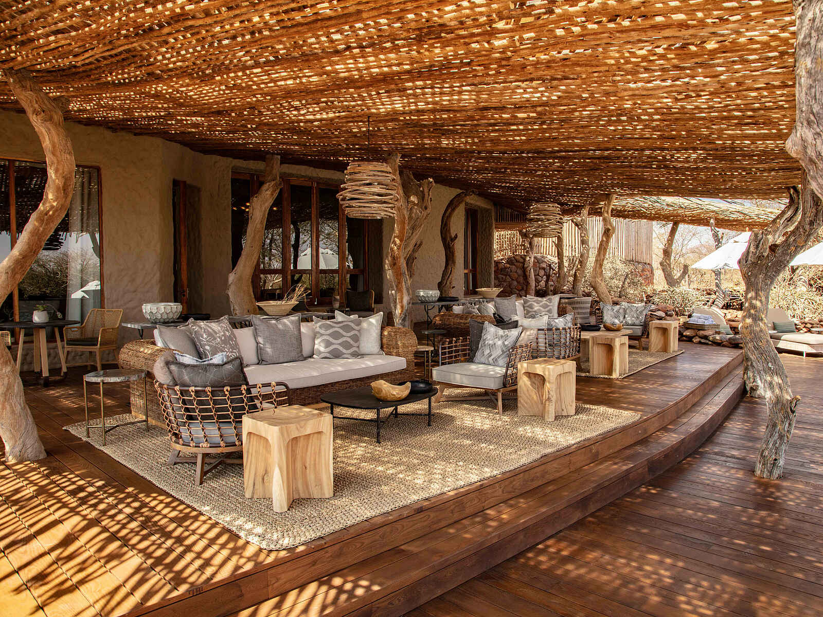 The Motse: die einladende Terrasse The Motse: die einladende Terrasse