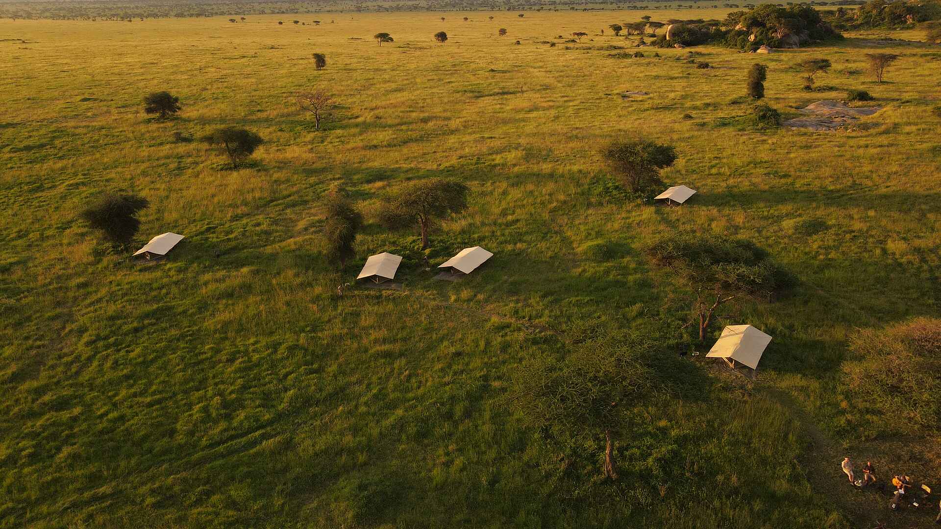 Wayo Walking Camp: Camp von oben