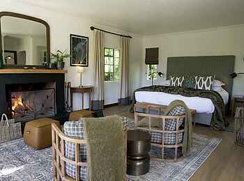 Wilderness Sabyinyo: Geräumiges Schlafzimmer im Cottage Wilderness Sabyinyo: Geräumiges Schlafzimmer im Cottage