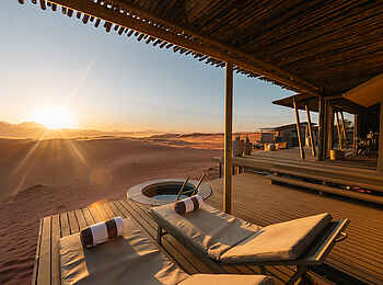 Wolwedans Desert Lodge: Auf der Terrasse Wolwedans Desert Lodge: Auf der Terrasse