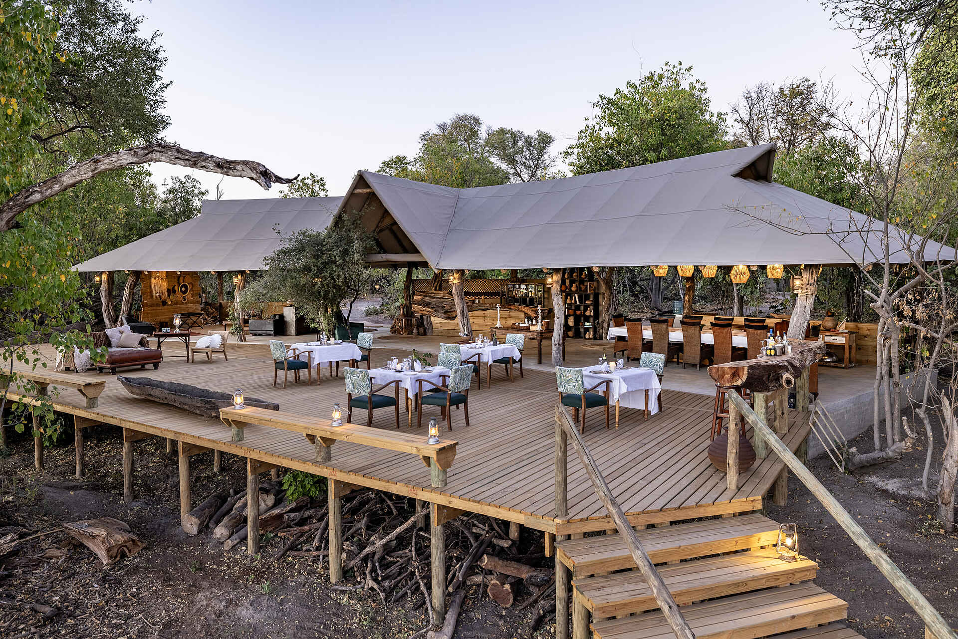 MmaTsebe Tented Camp: Terrasse MmaTsebe Tented Camp: Terrasse
