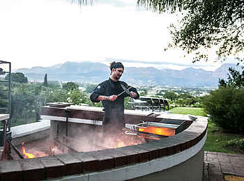 Grande Roche Hotel: Vorbereitungen zum BBQ