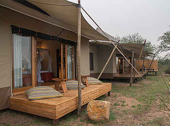 Sayari Camp: Blick auf ein Family Tent