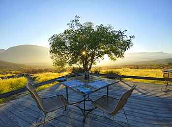Simbavati Cederberg Ridge Lodge: Die Terrasse Simbavati Cederberg Ridge Lodge: Die Terrasse