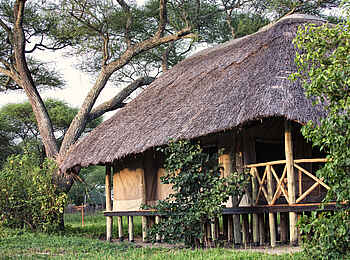 Tarangire River Camp: Seitenansicht des Gästezelts Tarangire River Camp: Seitenansicht des Gästezelts
