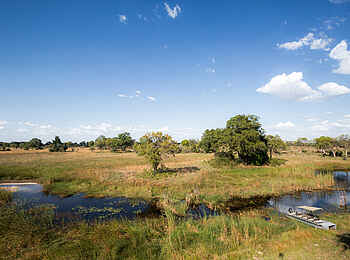 Jackalberry Tented Camp: Kanal vor dem Camp