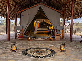 Namoroka Tsingy Camp: Blick ins Zelt