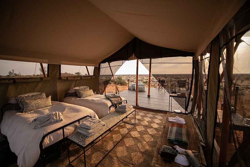 The Motse Tswalu: Gästezelt The Motse Tswalu: Gästezelt