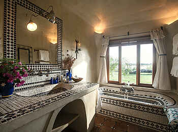 Tongabezi Lodge: Ein Badezimmer im Tangala House