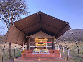 Dunia Camp: Double Tent Terrasse