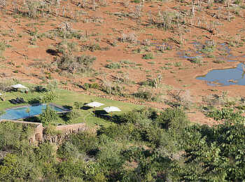 Madikwe Safari Lodge Lelapa: Vogelperspektive des Pools