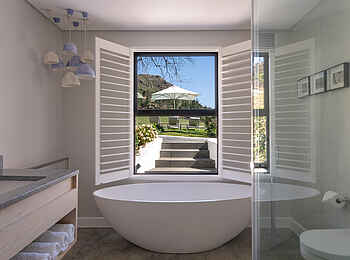 Mont Rochelle Hotel and Vineyard: Manor House Chardonnay Room Badezimmer