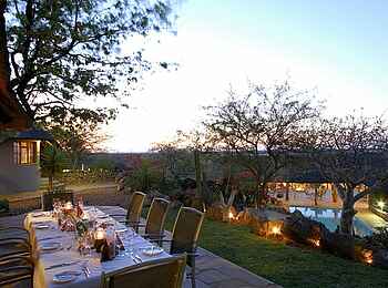 Okutala Lodge: Privates Dinner Okutala Lodge: Privates Dinner