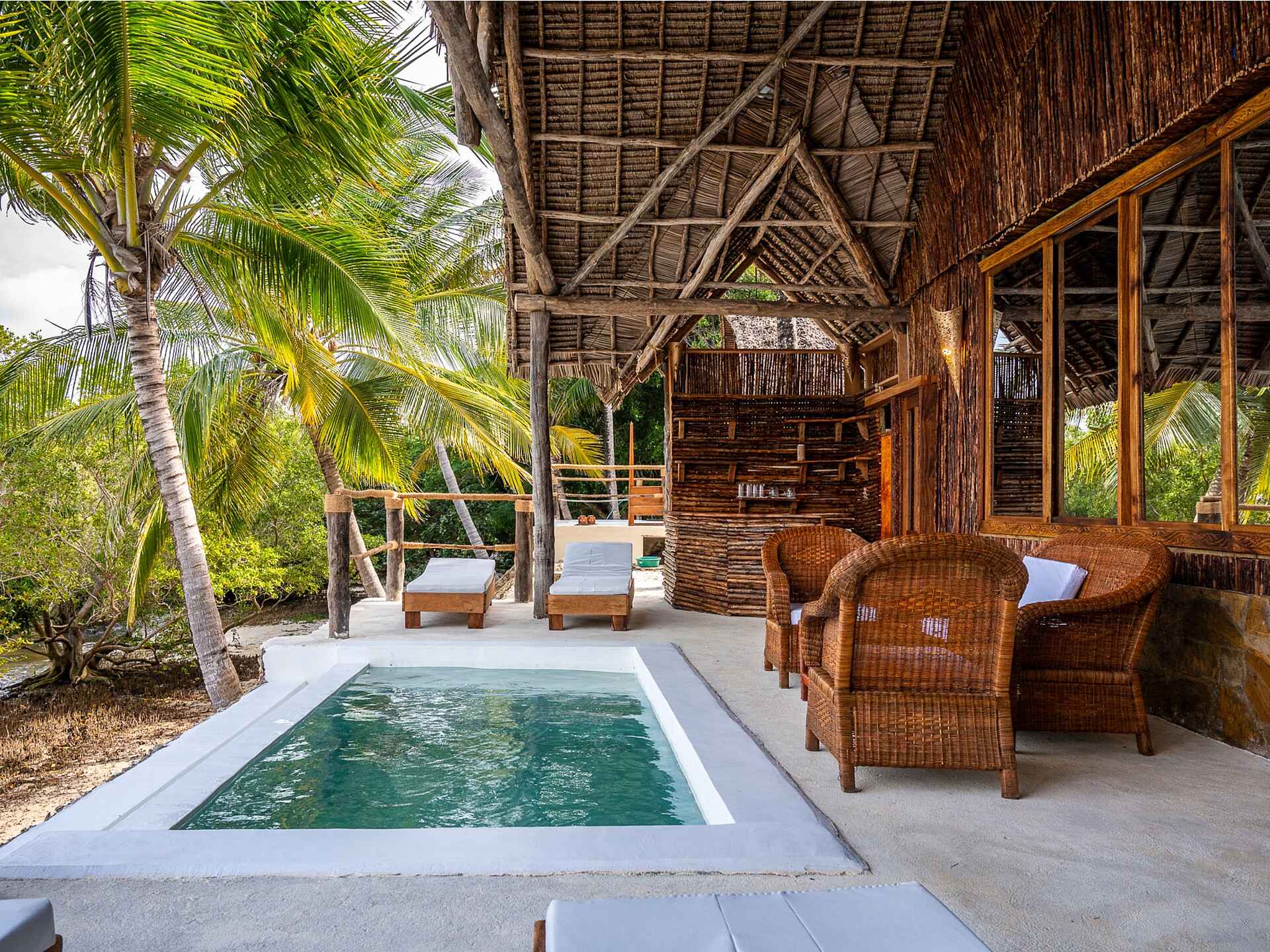 Pole Pole Bungalows: Privater Pool des Luxury Bungalows Pole Pole Bungalows: Privater Pool des Luxury Bungalows