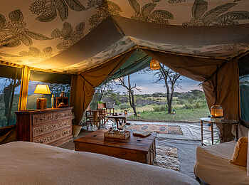 Hemingways River Camp Mara: Gästezelt Ausblick