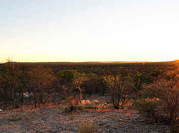 Taleni Etosha Village: Untergehende Sonne Taleni Etosha Village: Untergehende Sonne