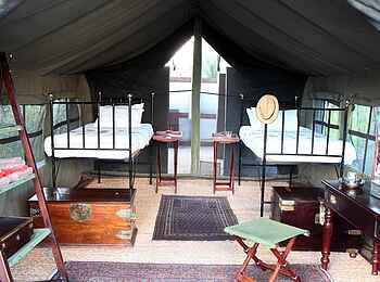 Camp Kalahari: Gästezelt mit Einzelbetten