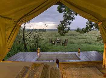 Elephant Pepper Camp: Ausblick aus dem Gästezelt Elephant Pepper Camp: Ausblick aus dem Gästezelt