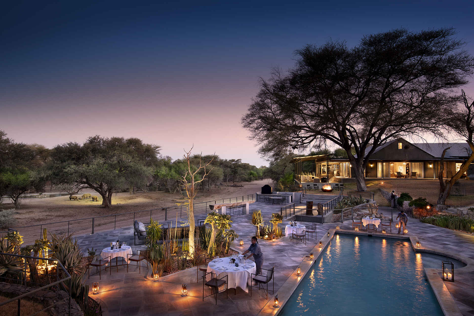 Epako Safari Lodge and Spa: Der Poolbereich Epako Safari Lodge and Spa: Der Poolbereich